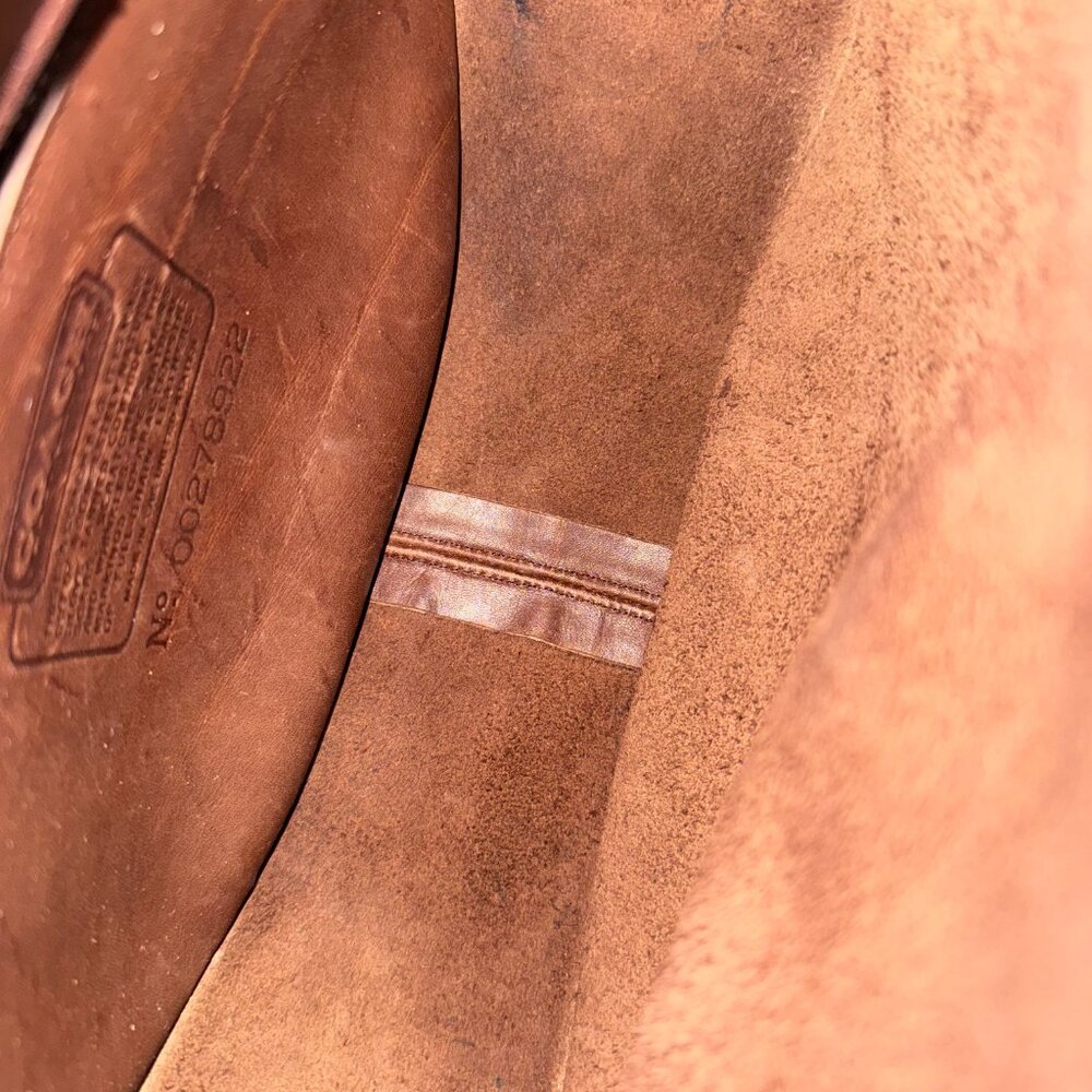 Vintage COACH Small Plaza Bag 9860 Mahogany Leather - Picture 7 of 12